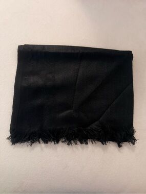 Black Fringed Scarf